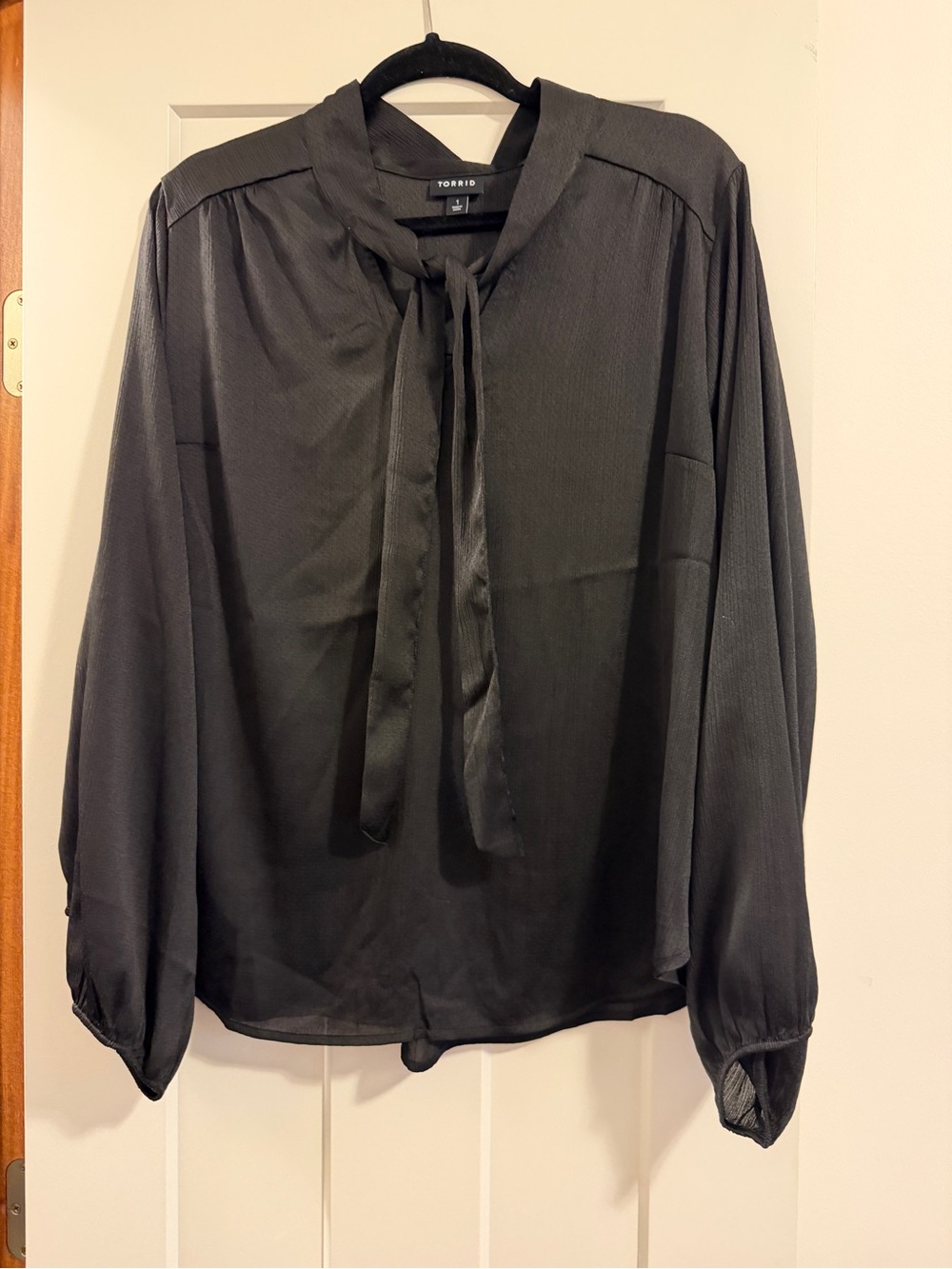 Torrid Tie Neck Blouse